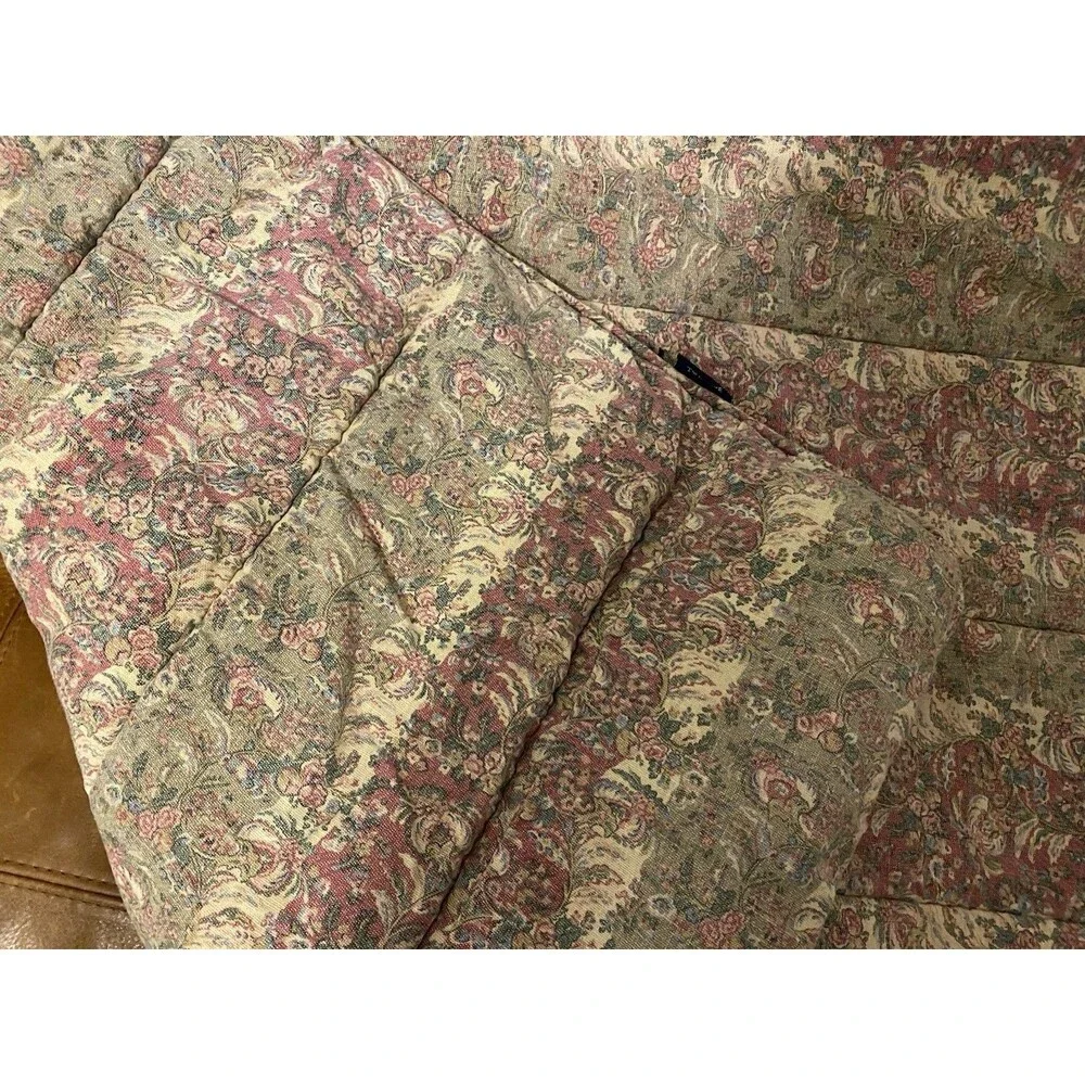 VINTAGE Ralph Lauren Hearthside Twin Size Comforter Floral Paisley Linen Cotton